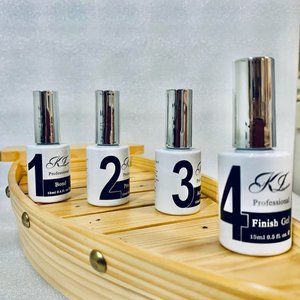 KL PROFESSION DIPPING POWDER LIQUID KITS. 4 BOTTLE